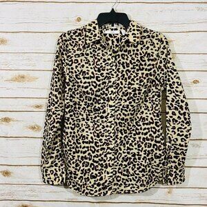 1901 Women's Size XS Animal Print Button Up Shirt